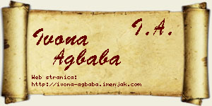 Ivona Agbaba vizit kartica
